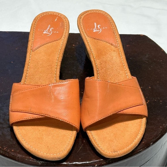 Life Stride Shoes - Life Stride Women's Brown Slide Sandals Size 5.5